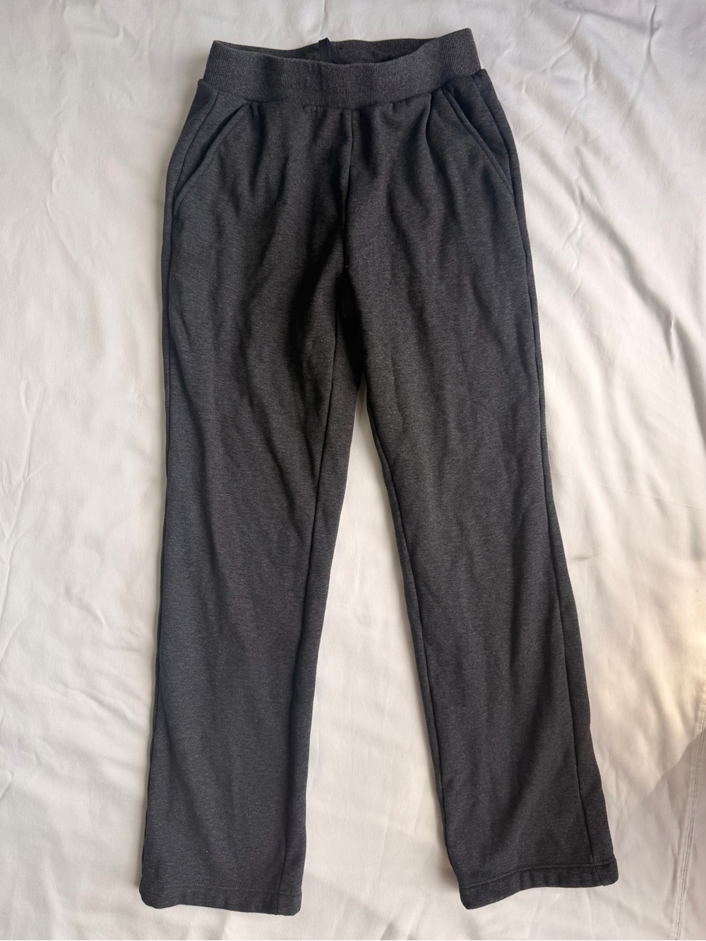 BALEAF Fleece Lined Straight Leg Sweatpants Charcoal Gray XS